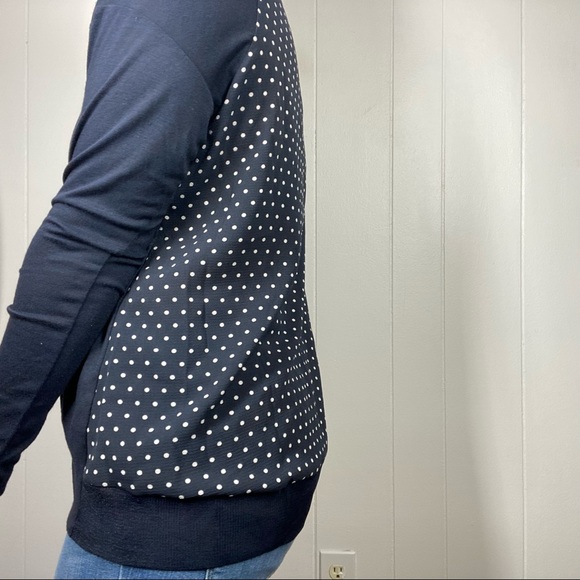 Ann Taylor Navy Blue Top with Polka Dot Back - Picture 9 of 9
